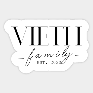 Vieth Family EST. 2020, Surname, Vieth Sticker